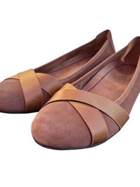 Vionic Maria Suede Loafer Size 8.5 EU40 NWB Step In Shoes Toffee Ballet Flat